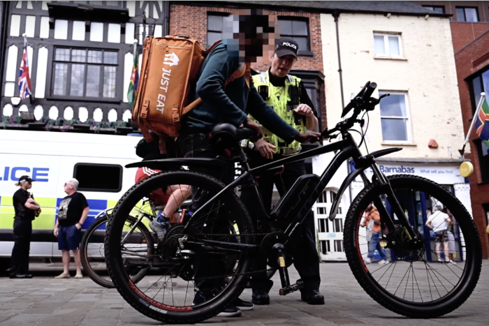 Illegal e-bikes targeted in city centre