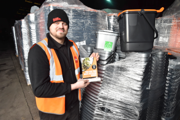 Food waste caddies delivered to city homes from Monday.