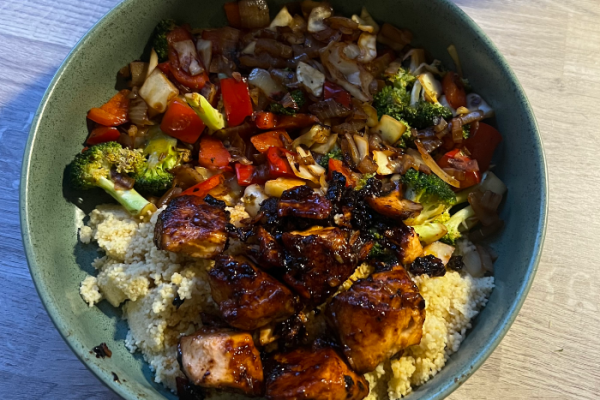 Try Lily’s Sticky Salmon dish